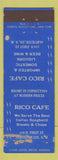 Matchbook Cover - Rico Cafe Albuquerque NM Federal WEAR