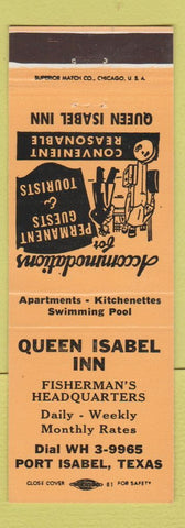 Matchbook Cover - Queen Isabel Inn Port Isabel TX ORANGE