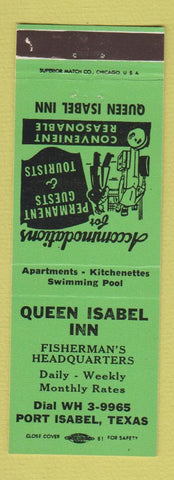 Matchbook Cover - Queen Isabel Inn Port Isabel TX GREEN