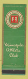 Matchbook Cover - Minneapolis Athletic Club MN