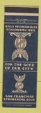 Matchbook Cover - San Francisco Commercial Club CA