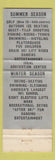 Matchbook Cover - Sun Valley ID 25th Union Pacific Railroad WEAR