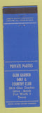 Matchbook Cover - Glen Garden Golf and Country Club Fort Worth TX ARROW