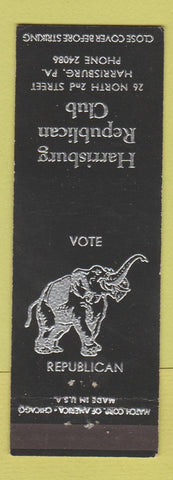 Matchbook Cover - Harrisburg PA Republican Club