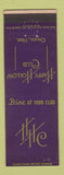 Matchbook Cover - Happy Hollow Club Omaha NE