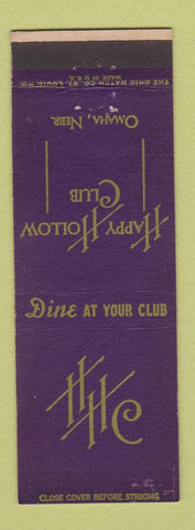 Matchbook Cover - Happy Hollow Club Omaha NE