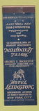 Matchbook Cover - Hotel Lexington New York City