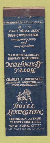 Matchbook Cover - Hotel Lexington New York City
