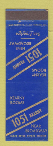 Matchbook Cover - 1051 Kearny Hotel San Francisco CA