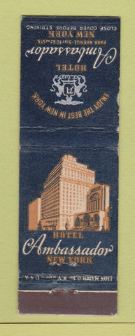 Matchbook Cover - Hotel Ambassador New York City WEAR