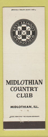 Matchbook Cover - Midlothian Country Club IL