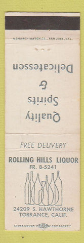 Matchbook Cover - Rolling Hills Liquor Torrance CA WEAR
