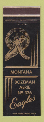 Matchbook Cover - Eagles Club Bozeman MT
