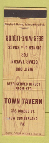 Matchbook Cover - Town Tavern New Cumberland PA