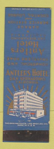 Matchbook Cover - Antlers Hotel San Bernardino CA