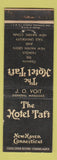 Matchbook Cover - Hotel Taft New Haven CT WEAR