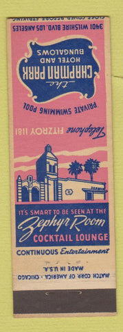 Matchbook Cover - Chapman Park Hotel Los Angeles CA
