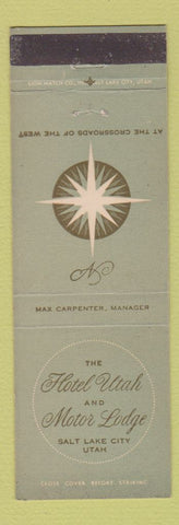 Matchbook Cover - Hotel Utah and Motor Lodge Salt Lake City UT