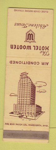 Matchbook Cover - Hotel Wooten Abilene TX
