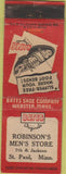 Matchbook Cover - Bates Shoes St Paul MN WEAR