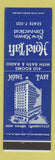 Matchbook Cover - Hotel Taft New Haven CT
