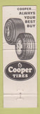 Matchbook Cover - Cooper Tires Harold Alexander Bay City MI