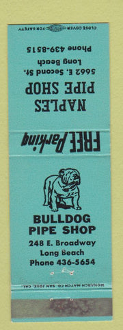 Matchbook Cover - Bulldog Pipe Shop Naples Long Beach CA tobacco