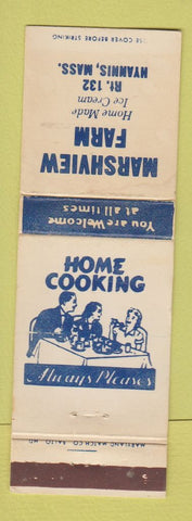 Matchbook Cover - Marshview Farm Hyannis MA WEAR
