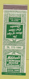 Matchbook Cover - Midlred's Chowder House Restaurant Hyannis MA