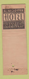 Matchbook Cover - Carolina Hotel Chicago? IL WEAR