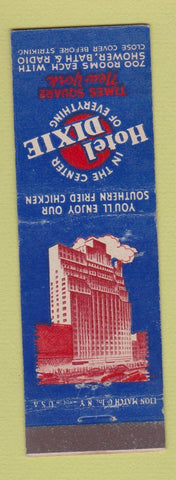 Matchbook Cover - Hotel Dixie New York City