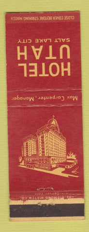 Matchbook Cover - Hotel Utah Salt Lake City UT
