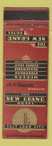 Matchbook Cover - New Grand Hotel Salt Lake City UT