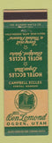 Matchbook Cover - Hotel Ben Lomond Ogden UT Logan UT Blackfoot ID WEAR