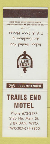 Matchbook Cover - Trails End Motel Sheridan WY