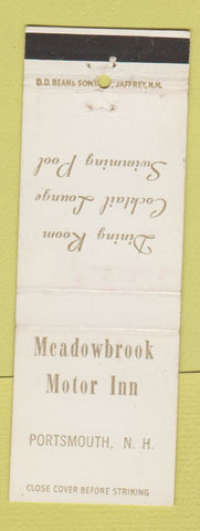 Matchbook Cover - Meadowbrook Motor Inn Portsmouth NH DD Bean WEAR