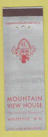 Matchbook Cover - Mountain View House Whitefield NH