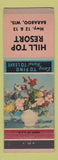 Matchbook Cover - Hill Top Resort Baraboo WI