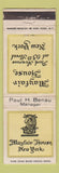 Matchbook Cover - Mayfair House New York City