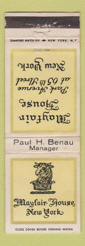 Matchbook Cover - Mayfair House New York City
