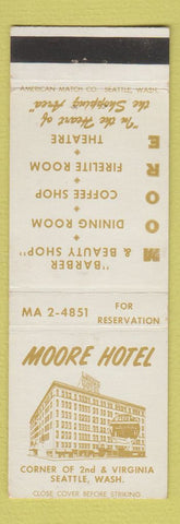 Matchbook Cover - Moore Hotel Seattle WA