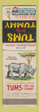 Matchbook Cover - Tums Antacid African Rhinoceros WEAR