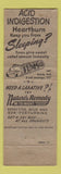 Matchbook Cover - Tums Antacid African Rhinoceros WEAR