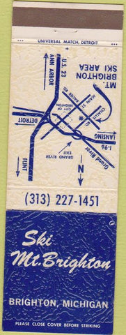 Matchbook Cover - Ski Mount Brighton MI