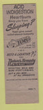 Matchbook Cover - Tums Antacid Brown Bear