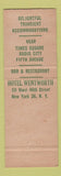 Matchbook Cover - Hotel Wentworth New York City