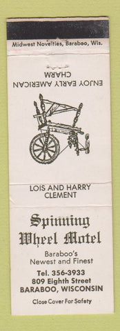 Matchbook Cover - Spinning Wheel Motel Baraboo WI
