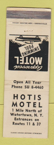 Matchbook Cover - Hotis Motel Watertown NY WEAR
