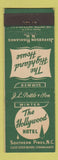 Matchbook Cover - Hollywood Hotel Southern Pines NC Jefferson Highlands NH