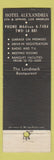 Matchbook Cover - Alexandria Hotel Los Angeles CA
